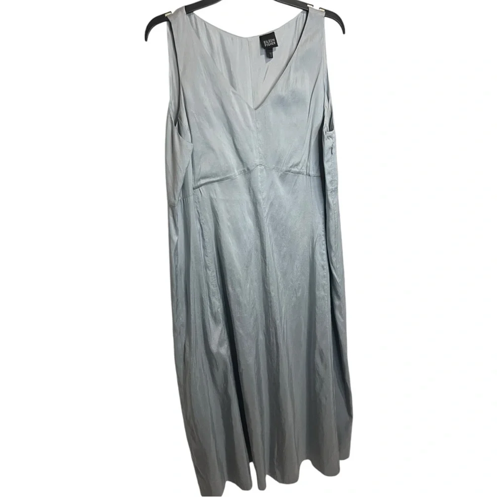 Eileen Fisher Textured Silk Dress and Jacket - Picture 4 of 12